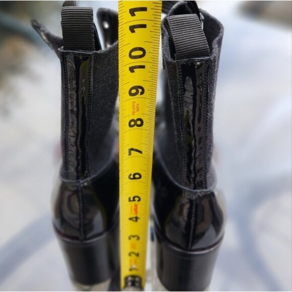 Malo women's black patent Leather Platform boots Size 39 EU - Picture 6 of 9